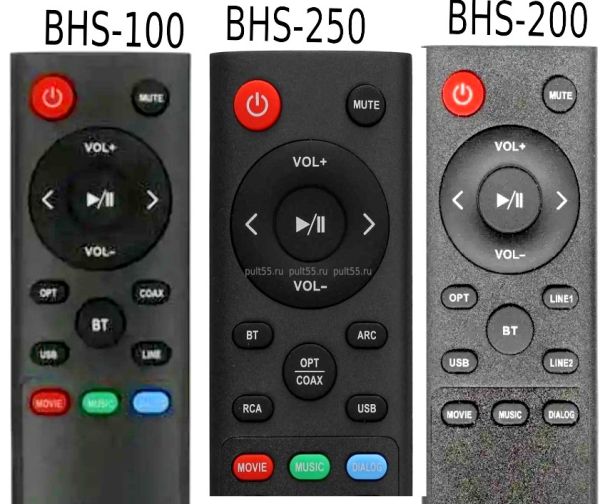 Купить аналоги пультов для Fiero BHS-50/100/200/250 