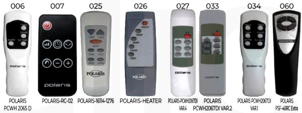 Пульты для климат систем Polaris, Timberk, Vitek VT-1751BK и др. - аналоги